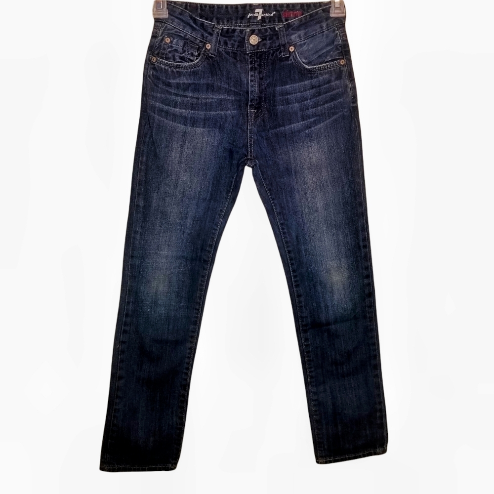 7 FOR ALL MANKIND Blue Slimmy Denim Jeans   Size 12